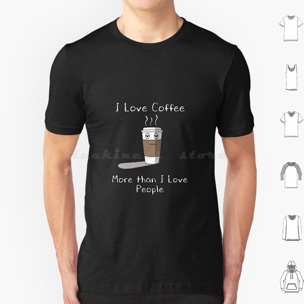 Coffee Tea Quotes Short - Koszulka Kocham Kawę Bawełniana Męska Damska