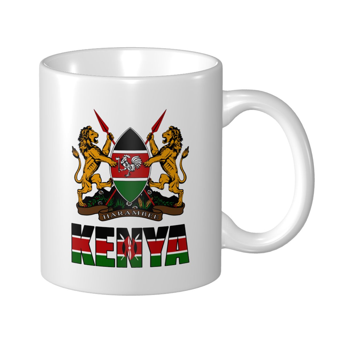 Coffee Tea Kenya - Kubek Mark Cup Kenia Litera Flaga