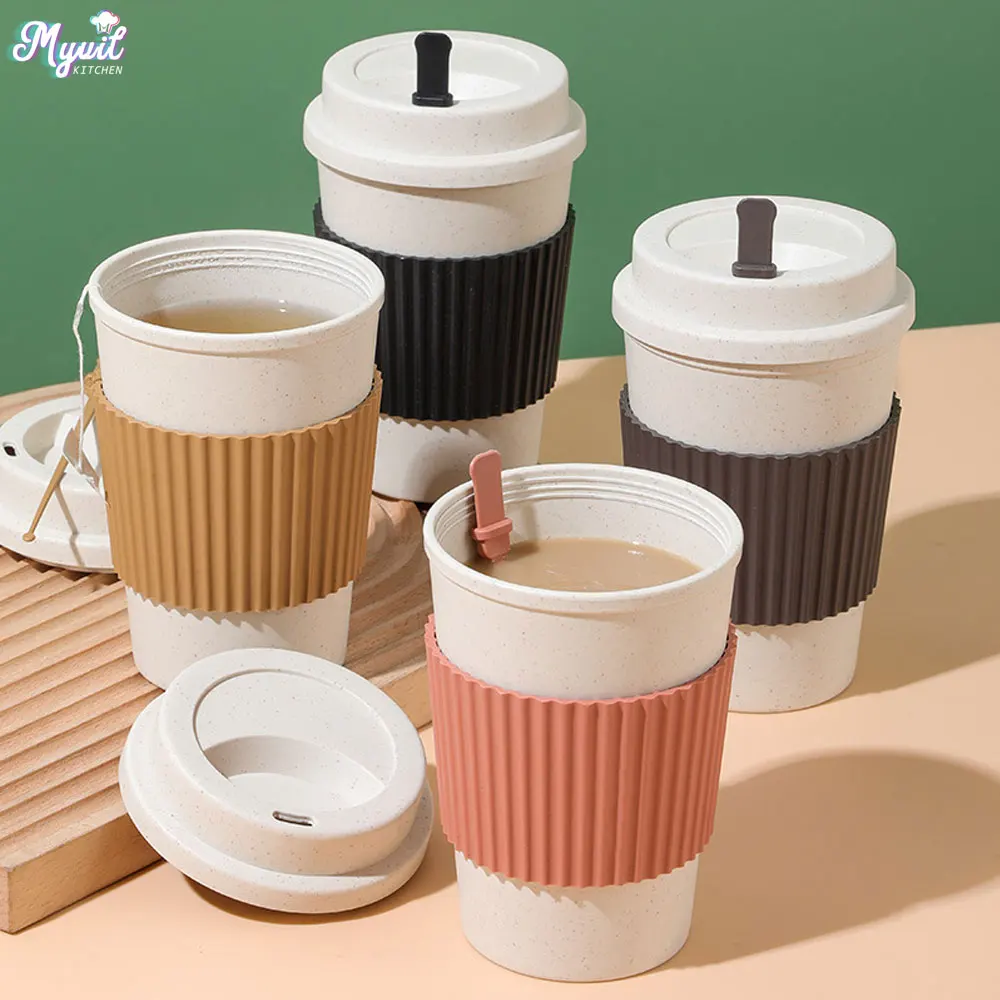 Coffee Tea Pictures - 450ML filiżanki do kawy z pokrywkami