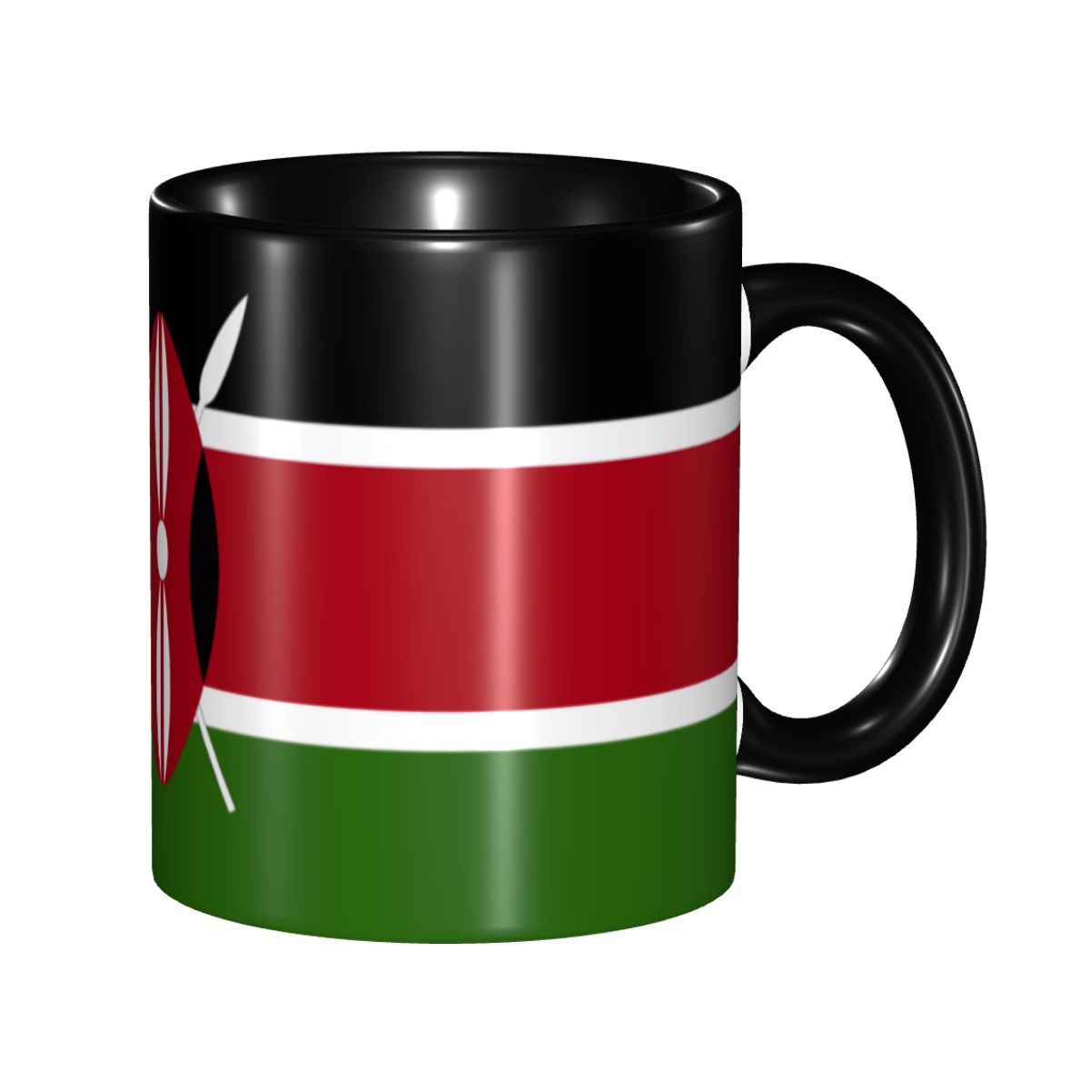 Coffee Tea Kenya - Kubek z flagą Kenii, ceramiczny kubek