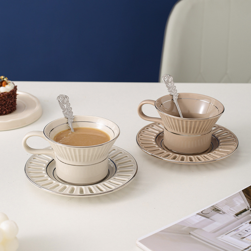 Coffee Tea And Sugar Set - Luksusowa ceramiczna filiżanka do kawy Nordic