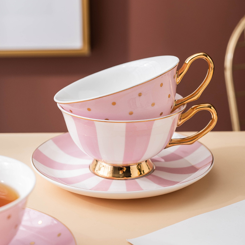 Ceramiczne różowe kubki do kaw – Coffee Tea And Sugar Set recenzja i cena