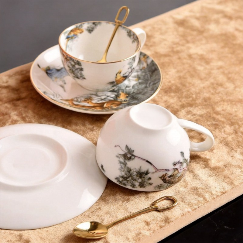 Retro Brytyjski Zestaw Filiżan – Coffee Tea Love recenzja i cena