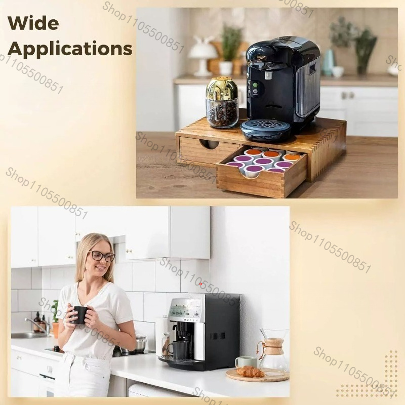 Drewniana szuflada, pojemnik n – Tea Coffee Set Up recenzja i cena