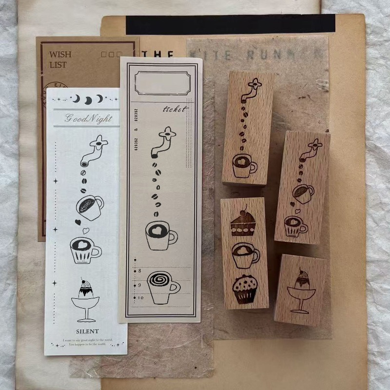 Vintage Uroczy Stempel Drewnia – Coffee Tea Love recenzja i cena