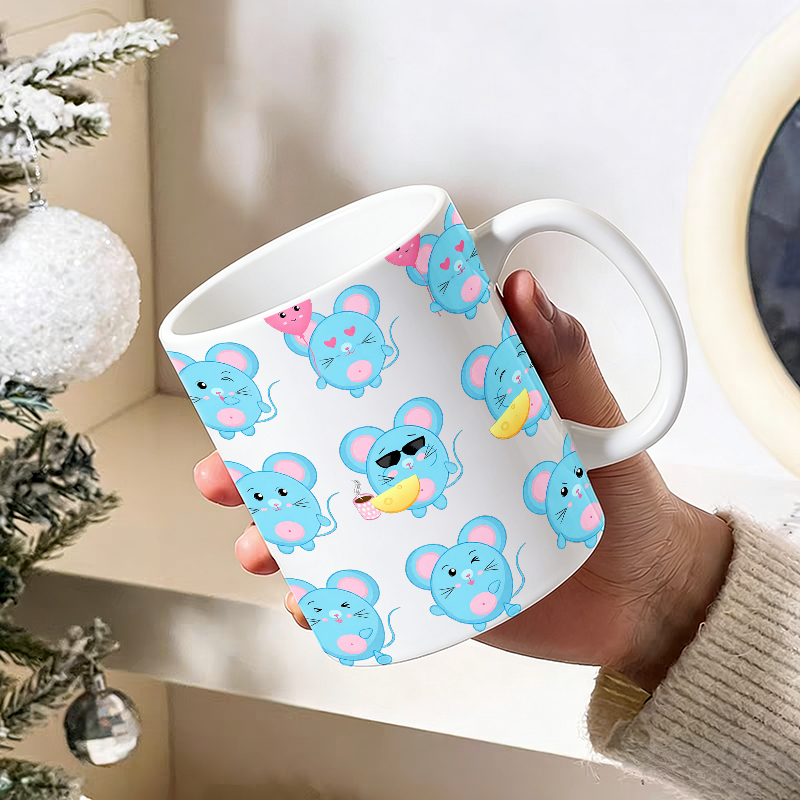 1 SZT. Zabawna Niebieska Ceram – Coffee Tea Emoji recenzja i cena