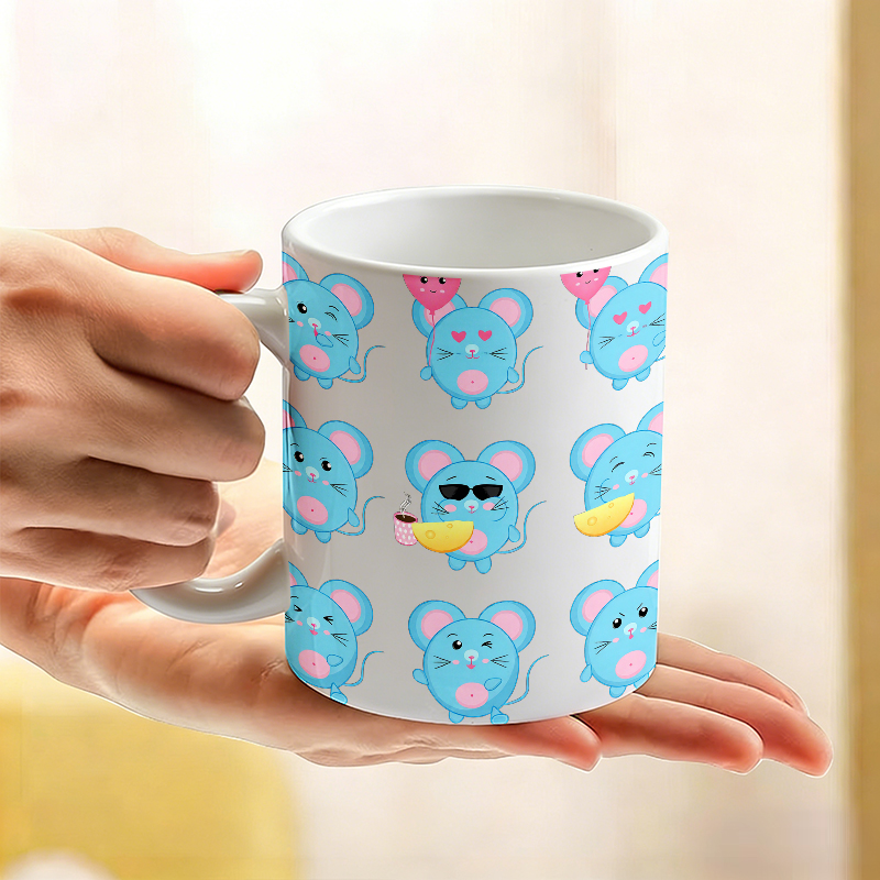 1 SZT. Zabawna Niebieska Ceram – Coffee Tea Emoji recenzja i cena