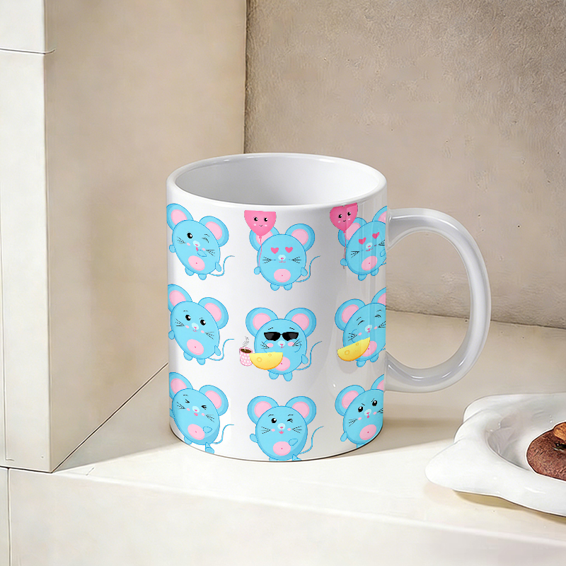 1 SZT. Zabawna Niebieska Ceram – Coffee Tea Emoji recenzja i cena